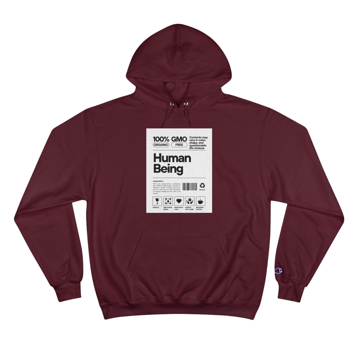 100% Human, 100% Cozy – The Ultimate Champion Hoodie