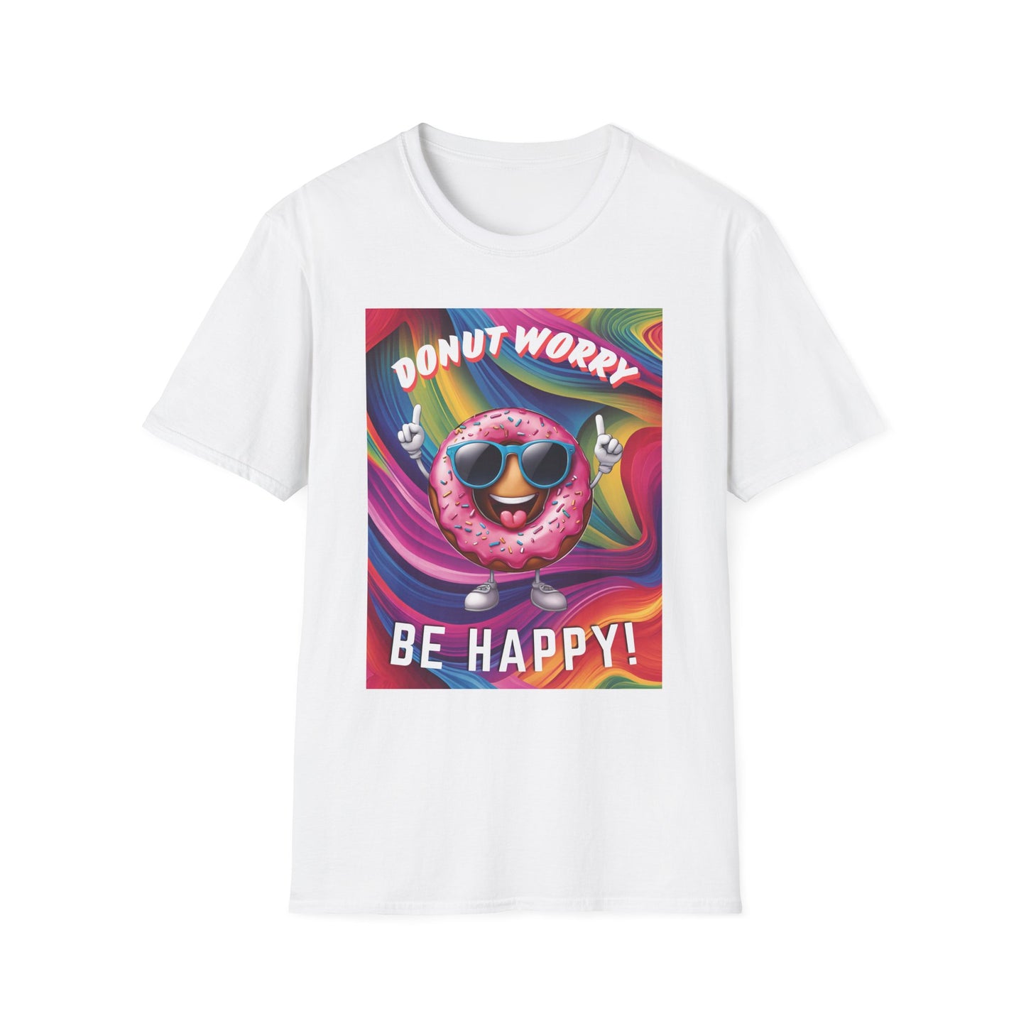 Donut Worry Be Happy – Funny Unisex Soft Cotton T-Shirt