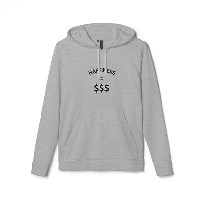 "Happiness = $$$" and  "Money Can Buy Happiness" Adidas Unisex Fleece Hoodie (Front and Back Design)