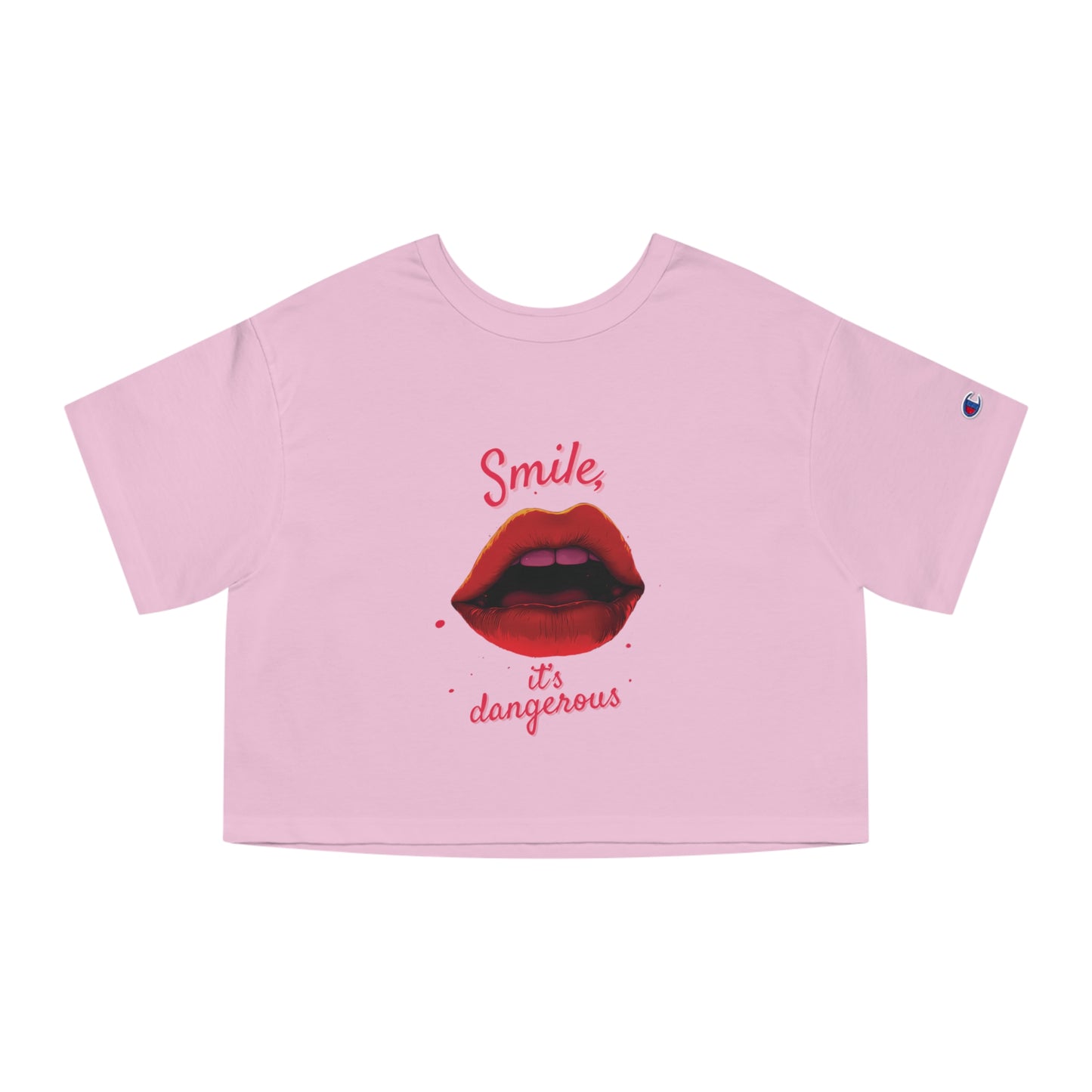 Smile, It’s Dangerous – Champion Heritage Women’s Cropped T-Shirt