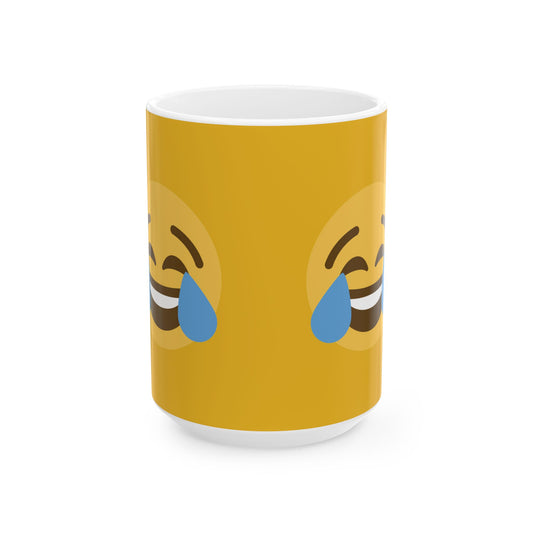 Laughing Emoji 15oz Coffee Mug - Funny and Functional