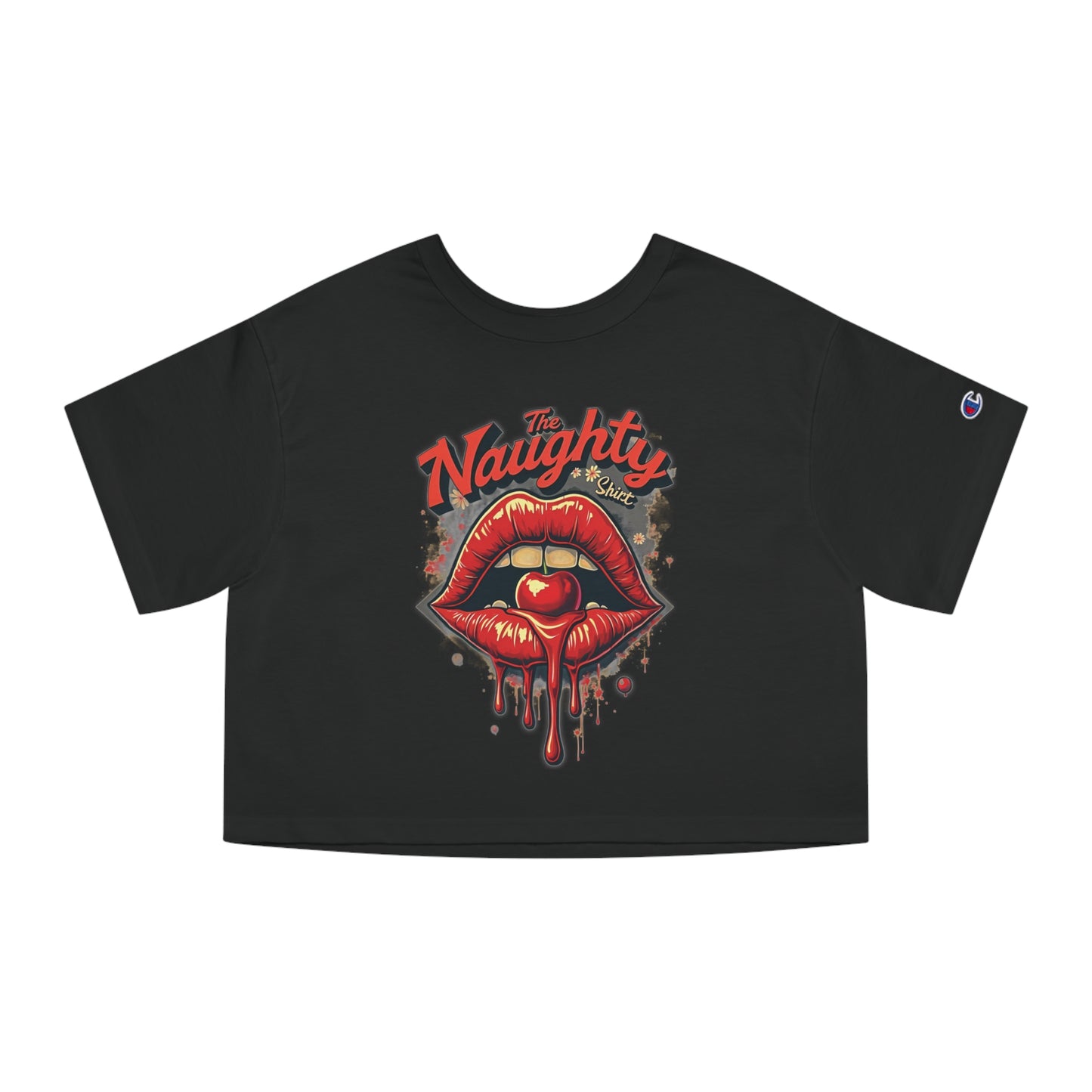 'The Naughty Shirt' Champion Heritage Cropped T-Shirt