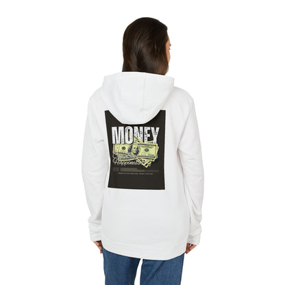 "Happiness = $$$" and  "Money Can Buy Happiness" Adidas Unisex Fleece Hoodie (Front and Back Design)