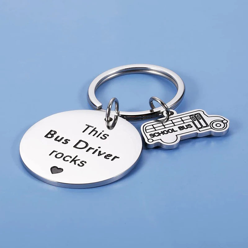 School Bus Driver Appreciation Keychain – Thank You Gift for Keeping Me Safe