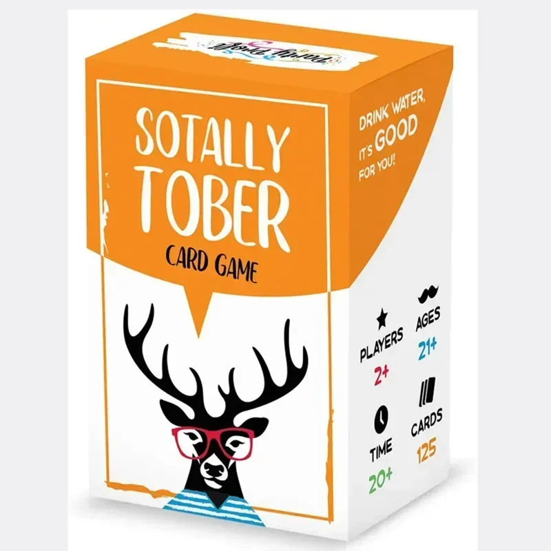 Sotally Tober card game box with a playful deer design