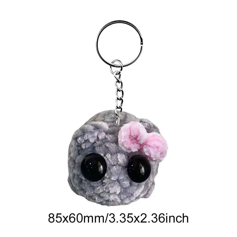 Handcrafted Sad Hamster Meme Plush Keychain – Cute & Whimsical Accessory