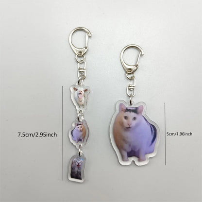 Funny Cat Meme Keychain – Hilarious and Unique Gift for Cat Lovers