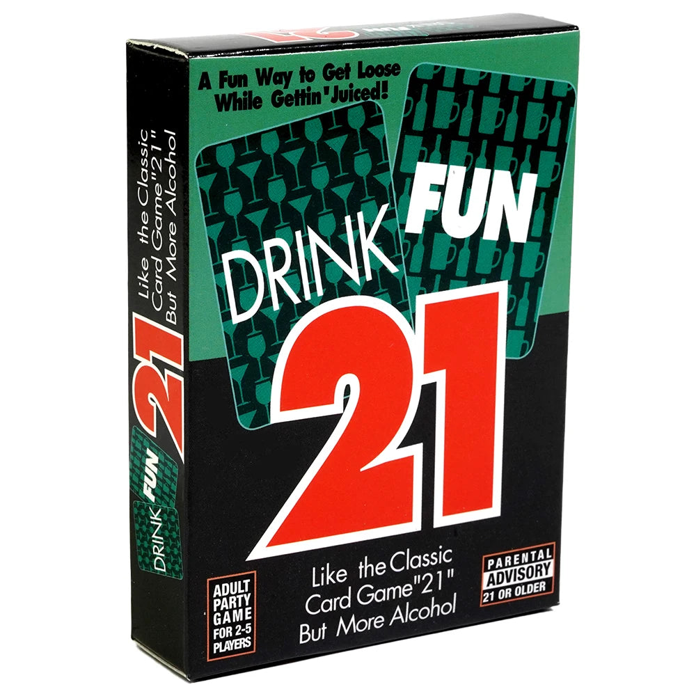 Drink Fun 21 Drinking Card Game for Friends