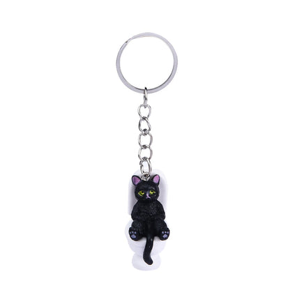 Funny Cat on Toilet Keychain – Cute and Quirky Accessory for Cat Lovers