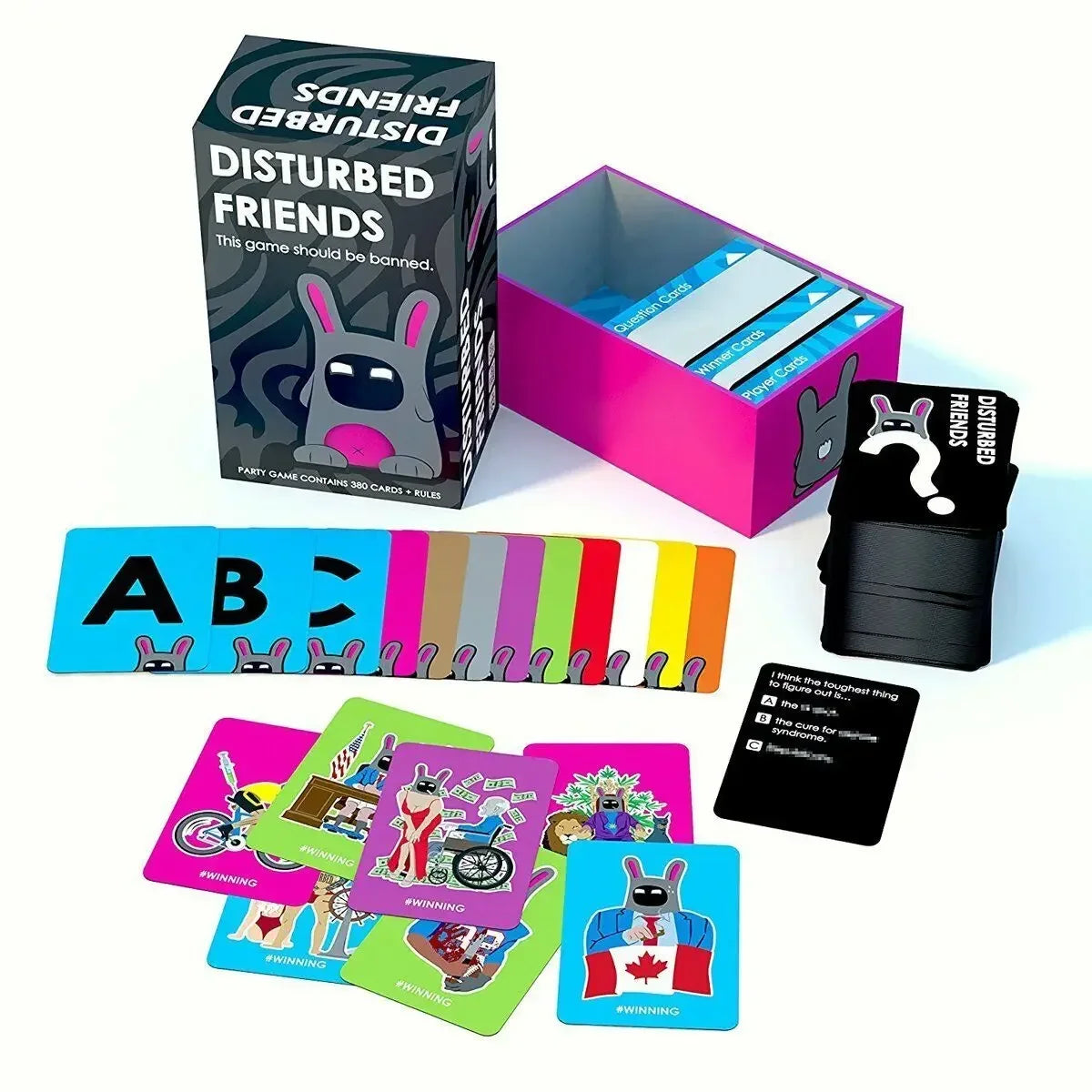 "Disturbed Friends" – The Outrageously Unfiltered Party Game with 380 Cards