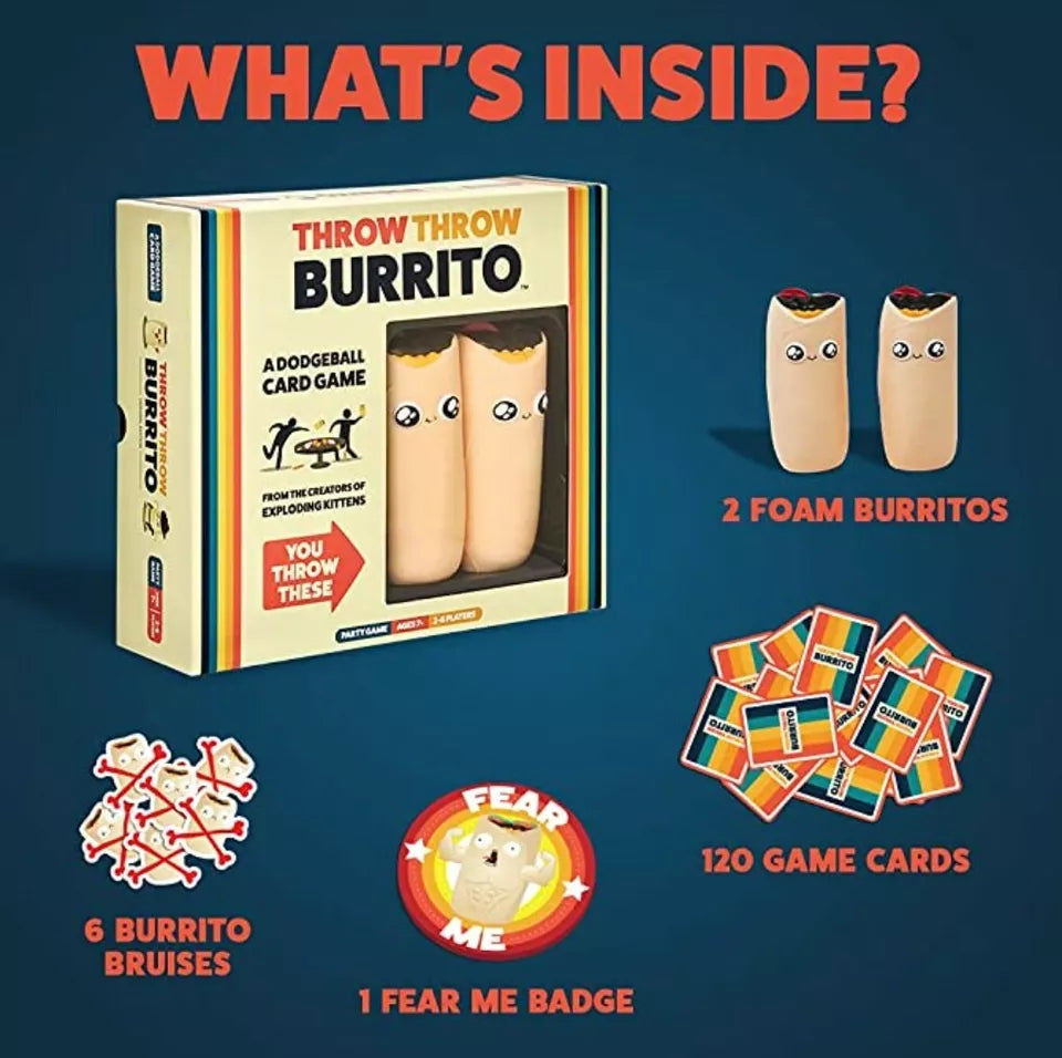 Throw Throw Burrito – A Dodgeball Card Game by Exploding Kittens | Fun Party Game for Kids & Adults